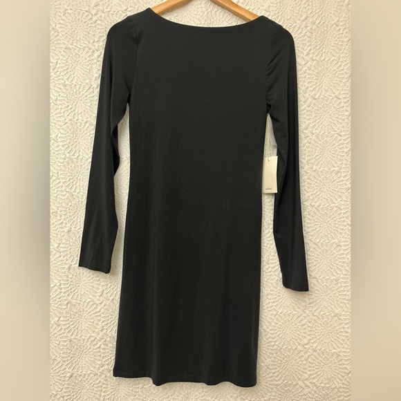 Wilfred Lydia Dress Black Size Medium Aritizia Ruched Bodycon Stretch Party NWT - Picture 15 of 16